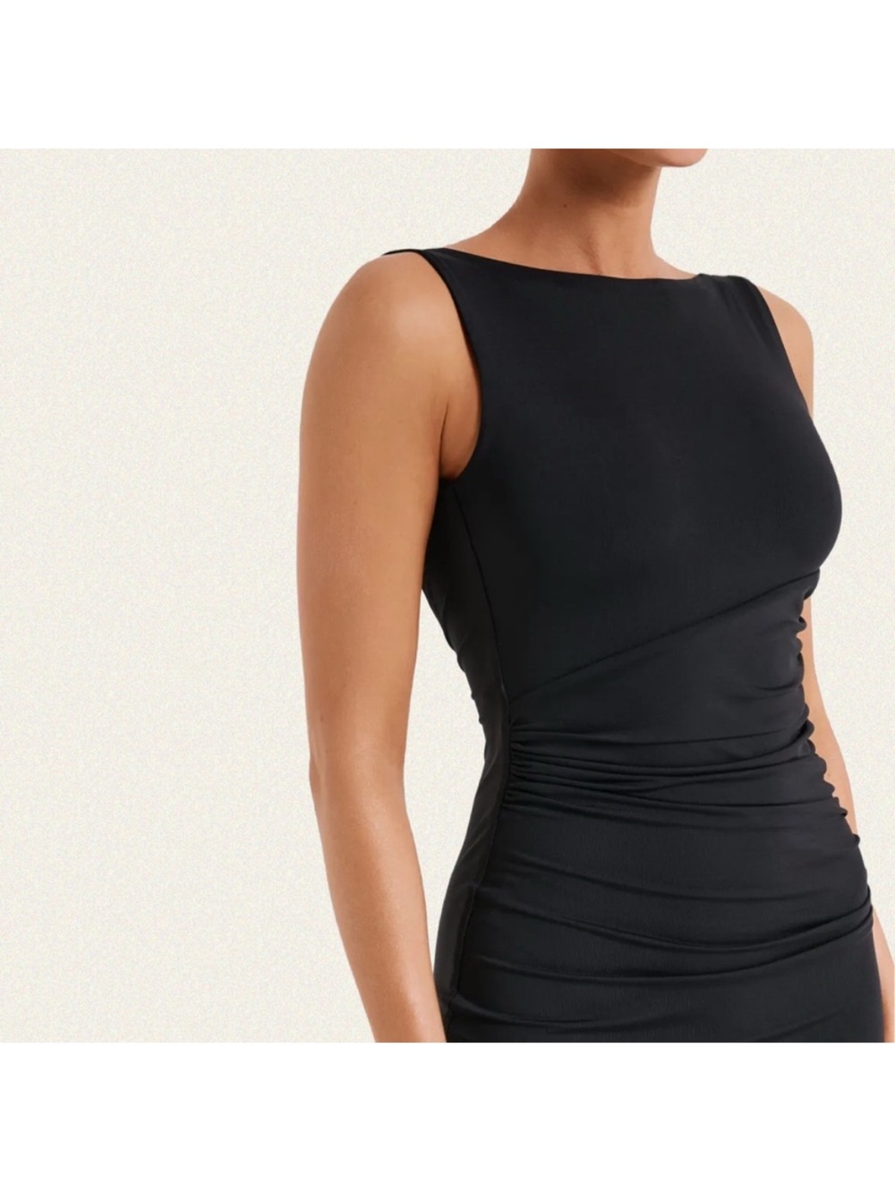 Meshki Black Boatneck Sleeveless Midi Dress - Picture 4 of 5